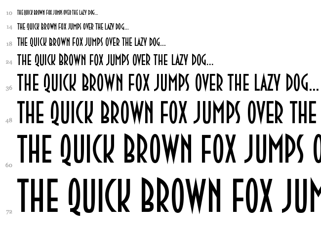 DecoTech font waterfall